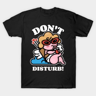 Don't Disturb Cupid Funny Valentines Day Anti Valentine T-Shirt